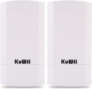 KuWFi 2.4Ghz Wireless Bridge,300Mbps Wireless Access Point Indoor/Outdoor Point-to-Point AP CPE 1KM Transmssion WiFi Adapter Kit for PTP/PTMP (Pre-Program)…