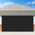 Garage Door Screen for Winter, Garage Door Insulation Kit, Upgraded Oxford Cloth Filled with Thicken Cotton, Magnetic Thermal Insulated Door Curtain for Garage Door(16 * 7FT)