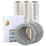 Duck Brand Rolled Indoor Window Insulation Kit, 62 in. x 630 in, Clear, Covers Up to 15, 3' x 5' Windows, 15-Pack (288069)