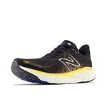 New Balance Men's Fresh Foam X 1080 V12 Running Shoe, Black/Hot Marigold, 8 UK