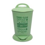 JAYPEE BITS BIN Pedal Bin with Plastic Bucket And Lid | Garbage Bin Trash Can Pedal Waste Bin |Round Shape Dustbin For Home, Kitchen, Bathroom, Office, 4 Litre, Green