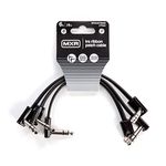 JIM DUNLOP (3PDCISTR06), 1/4-Inch Right Angle MXR Ribbon TRS Patch Cable 6 in|15 cm-3 Pack (3PDCISTR06R)