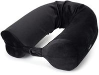 Brookstone Travel Neck Pillow - Free-Form Memory Foam Head and Neck Pillow for Vacations, Airplanes, Trains, Buses, and Cars, Size OneSize, Black