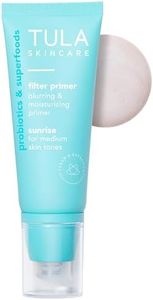 TULA Skin Care Face Filter Blurring and Moisturizing Primer - Supersize Sunrise, Evens the Appearance of Skin Tone & Redness, Hydrates & Improves Makeup Wear, 2.02fl oz