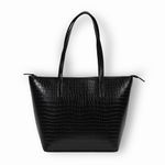 The Gusto Colossal - Premium Vegan Leather Tote Bag for Women, Big Size, Black | Stylish Handbag for women with Zip Closure | Fit for Office Bag, College, Travel Use | Handcrafted in India