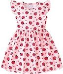 Girls Ladybug Dress Short Sleeve Ru