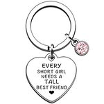 JMIMO Funny Best Friends Gifts Humor Best Friends Keyring for Girls Every Short Girl Needs A Tall Best Friend