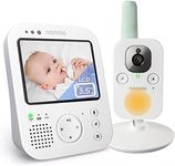 nannio Hero 3 Non-WiFi Baby Monitor Camera with Baby Night Light and Vibration Option, 2-Way Audio, Cry Detection, Temp. Sensor, Digital Zoom, Lullaby, 2 Years Warranty, for Baby, Pets & Elderly