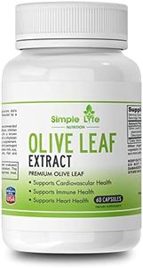 Simple Life Nutrition Olive Leaf Extract Supplement - Supports Immune System and Cardiovascular Health - Olive Leaves Extract - Non GMO, Gluten Free