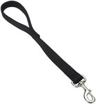 Coastal Pet Double-Ply Dog Traffic Leash - Durable and Short Traffic Leash for Training Dogs - Perfect for Vet Visit - Black, 1" x 24"