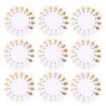 Milisten 20pcs Teeth Color Comparing Charts Round Shape Teeth Bleaching Color Shade Guide Dental Teeth Color Cards for Home Clinic Hospital