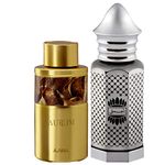 Ajmal Aurum Concentrated Perfume Oil Fruity Floral Alcohol-free Attar 10ml for Women and Asher Concentrated Perfume Oil Oriental Alcohol-free Attar 12ml for Unisex