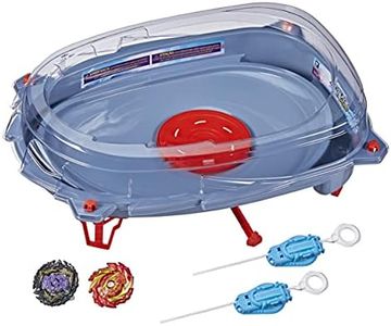 Hasbro Beyblade- Beyblade Burst Surge Speedstorm Motor Strike Battle Set - Juego de Batalla con Arena Beystadium motorizada, 2 peonzas y 2 arrancadores, Color Multicolor. (F0578А03)