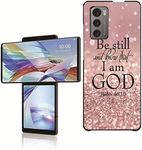 HTTYYTRYT Slim Case for LG Wing 5G, for LG Wing 5G Phone Case, Ultra Thin Shock-Proof Hard PC Scratch Resistant Non-Slip Case, Suitable for LG Wing 5G 6.8 inch, Bible Verse Psalms 46:10