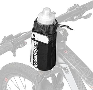 ROCKBROS Bike Water Bottle Holder Bag Bicycle Bag Handlebar Cup Drink Holder Insulated Stem Bag Food Snack Bike Accessories Storage Pouch Bag for Mountain Road Bike Scooter Touring Commuting Bike