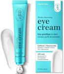 Under Eye Cream for Dark Circles and Puffiness - Caffeine Eye Cream Anti Aging Brightener With Niacinamide, Squalane, Peptide Complex, Korean Skin Care Formula - Massage Zinc Roller - Puffy Eyes