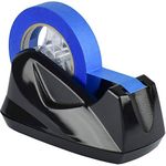 Acrimet Premium Desktop Tape Dispenser Jumbo, Plastic, Non-Skid Base (Heavy Duty) (Black Color)