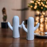 Salt Pepper Set for Dining Table & Kitchen Ceramic Salt and Pepper Shakers Set Dispenser Set - 60ML (White, 1 Set)