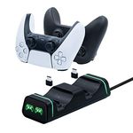 Mcbazel Dobe Dual Controller Charging Station Fast Charging Docking with LED Indicator for Switch Pro/PS5/Xbox Elite 2/Xbox Series S/Series X/Controller