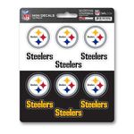 FANMATS 61133 NFL - Pittsburgh Steelers 12 Count Mini Decal Sticker Pack 5 x 6.25 in.- Great Gift for Sports Fans - Works On Hard Surfaces - for Homes, Cars, Trucks, SUVs.