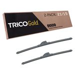TRICO Gold 21 & 19 Inch Pack of 2 Automotive Replacement Windshield Wiper Blades for My Car (18-2119)