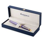 Waterman Hémisphère Fountain Pen | Metal & Purple Lacquer with Gold Coated Trim | Gold Coated Medium Nib | Gift Box