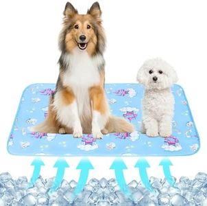 NACOCO Summer Pet Cooling Mat - Cat Dog Cushion Pad Sleeping Cool Castle Comfortable Soft for Pets Kids and Adults (Blue Castle, L)