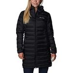 Columbia Women's Lake 22 Down Long Hooded Jacket, Black, Small