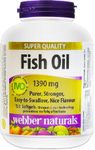 Webber Naturals Super Quality Fish Oil 1390mg, High DHA & EPA Omega 3 Concentration. No Fishy Aftertaste