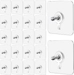 Boniry Adhesive Hooks Heavy Duty Wall Hooks, Nail Hook for Hanging Coat, Hat,Towel Robe Hook Rack Wall Mount- Bathroom and Bedroom Hooks for Wall Without Drilling (Nail Hook 20)