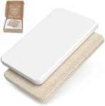 mimaDu® GOTS Organic Fitted Sheet Side Bed Fitted Sheet 50 x 90, 90 x 55 cm Bassinet Cover – Fits Large Beds, Fitted Sheet, Side Bed Sheet, Side Bed Mattress Protector