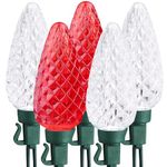 Brizled C9 50 LED Red & White Outdoor Christmas Lights