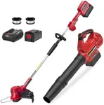 PowerSmart 40V Max Weed Eater and Cordless Leaf Blower Combo Kit with 4.0Ah Battery and Charger, String Trimmer and Weed Wacker 2-in-1 with Automated Feed Spool (PS76500C)