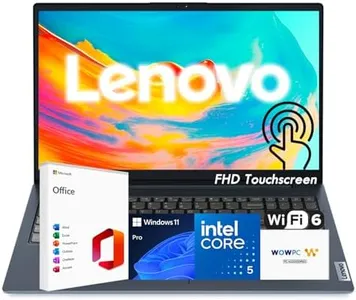 Lenovo IdeaPad Business Laptop, 15.6" FHD Touchscreen Display, Intel 13th 10-Core i5 CPU (Up to 4.6 GHz), 16GB RAM, 1TB SSD, Copilot AI Ready, Wi-Fi 6, Windows 11 Pro with Microsoft Office, WOWPC USB