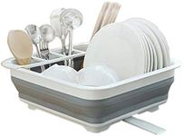 Ahyuan Roll up Dish Rack Over The Sink Dish Drying Rack Dish Drainers for Kitchen Sink Counter Roll-up Sink Drying Rack SUS304 Stainless Steel Dish Drying Rack White/Grey