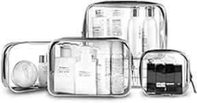 4 Pcs Clear Travel Cosmetic Bags, P