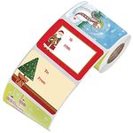 250 Pcs Christmas Gift Tags Christmas Name Tag Stickers Holiday Decorative Presents Tag Xmas Self Adhesive Name Tags