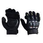 Acoser Longboard Gloves Downhill Slide Gloves Skate Gloves with Six Slide Pucks (Black)