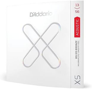 D'Addario Guitar Strings - XS 80/20 Bronze Coated Acoustic Guitar Strings - XSABR1356 - Maximum Life with Smooth Feel & Exceptional Tone - For 6 String Guitars - 13-56 Medium