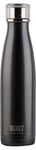 Built Perfect Seal Double-Walled Insulated Stainless Steel Water Bottle, 480 ml, Charcoal