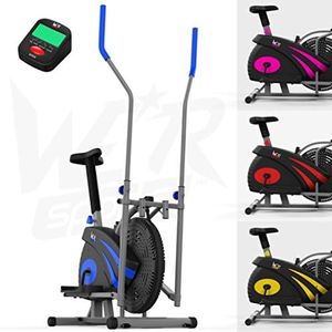 We R Sports 2-IN-1 Elliptical Cross Trainer & Exercise Bike Home Fitness Cardio Workout Machine (Blue)