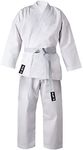 Aasta Karate Gi Suit Uniform Martial Arts Kit with white belt Polyester Cotton Blend, Light Weight, Judo Taekwondo karate suits for Kids (White, 00/120)