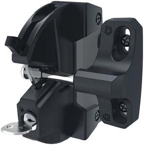 D&D Technologies LL3AL LokkLatch, Locking Gate Gravity Latch, Key Lockable on One Side of Gate, for Metal, Wood, and Vinyl Fences, Black