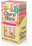 INABA Churu Bites Chicken Wraps Tuna & Salmon 6 Packs, 30 Grams