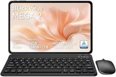 Blackview 12 inch Tablet Android 15,Android Gaming Tablet with Keyboard,24GB+128GB/2TB, Gemini AI with Pen, 2K FHD+ Display, 9000mAh/18W, Widevine L1, 5G WiFi, GPS (Gray, 128, GB)