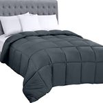 Utopia Bedding All Season 250 GSM Comforter - Ultra Soft Down Alternative Comforter - Plush Siliconized Fiberfill Duvet Insert - Box Stitched (King, Gray)