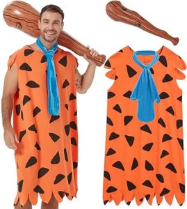 Adult Mens Couples Halloween Costumes Funny Simple Outfit, Orange, X-Large