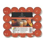 8 Hours Burning Tealights and Scented Candles Pack, with Long Lasting Burning Wax, Having Multiple Refreshing Scents, Making it a Beautiful Gift Pack and a Decorative Accessory (Pumpkin & Chai)