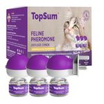 TopSum Cat Calming Plug-in: Premium Cat Pheromone Diffuser - Cat Plug In Calmer - Pet Calming Plug In - Promotes Relaxation & Well-Being (3 Pack New)