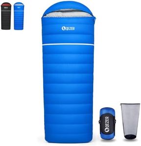 QEZER Down Sleeping Bag for Adults 0 Degree 600 Fill Power Cold Weather Ultralight Sleeping Bag with Compression Sack for Backpacking, Hiking, Camping